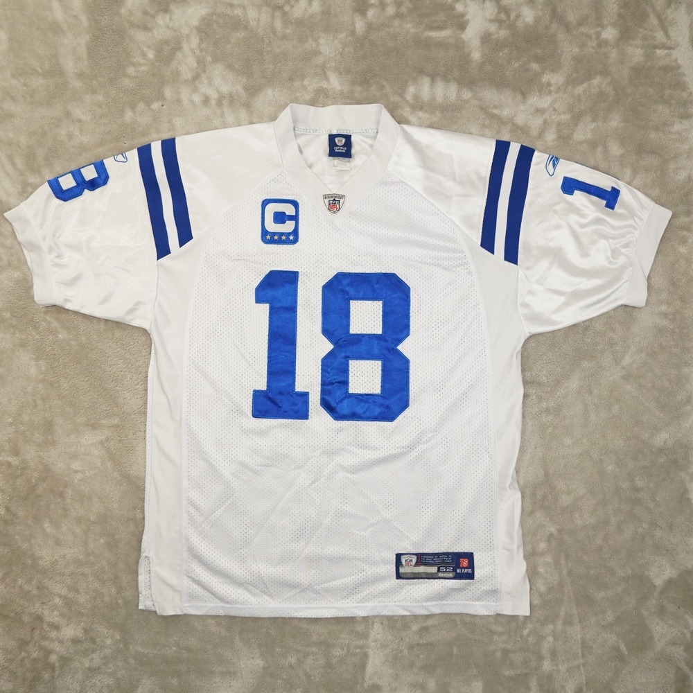 Reebok NFL Onfield Peyton Manning Colts #18 Jersey NFL Men's‎ 52 White